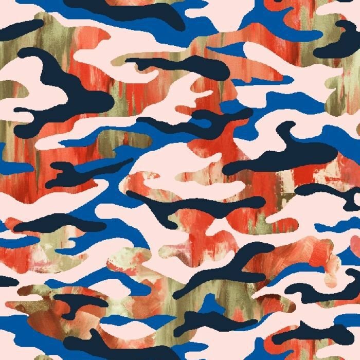 Printed Spandex Painted Camouflage Fabric
