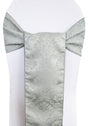Marquis Damask Jacquard Polyester Chair Sash Sample Silver
