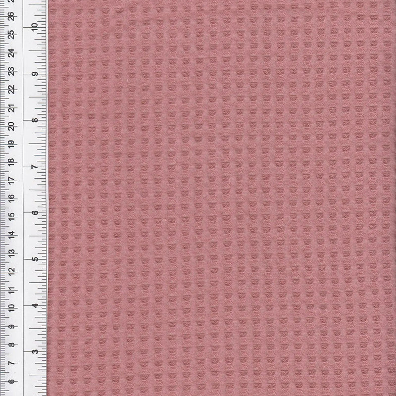 1 Yard Waffle Brushed Solid Fabric, 58/60'' Wide Polyester Rayon Spandex Blend