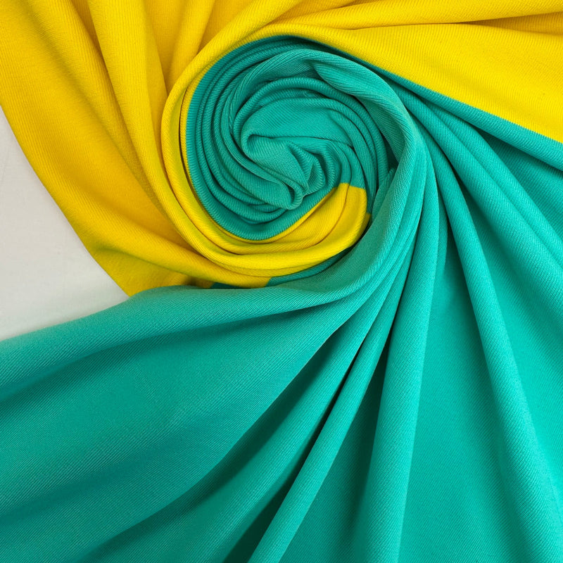 Polyamide Elastane Knitted Fabric Yellow Blue