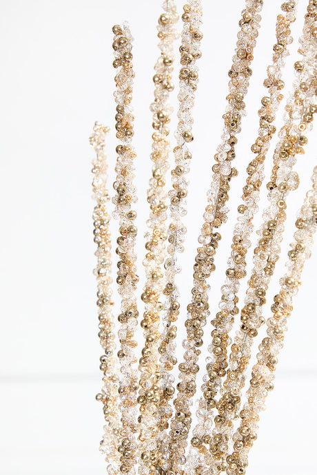 34" Gold Bead Spray