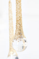 26" Gold Glass Drop Ornament Spray