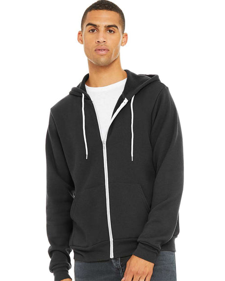 BELLA + CANVAS 3739 classic sponge fleece full zip hoodie with cozy fabric