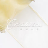 2 1/2" Wired Organza Ribbon - 10 Yards (Ivory)
