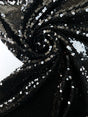 Black Knitted Polyamide Fabric With Sequins