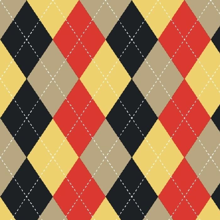 Printed Spandex Argyle Stitching Fabric
