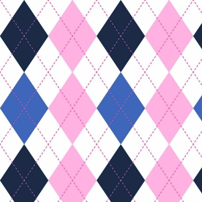 Printed Spandex Argyle Stitching Fabric