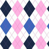 Printed Spandex Argyle Stitching Fabric