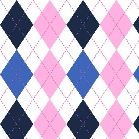 Printed Spandex Argyle Stitching Fabric