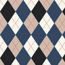 Printed Spandex Argyle Stitching Fabric