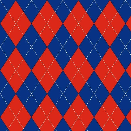 Printed Spandex Argyle Stitching Fabric