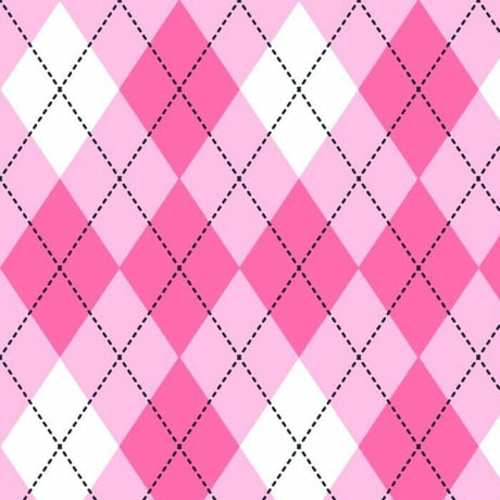 Printed Spandex Argyle Stitching Fabric