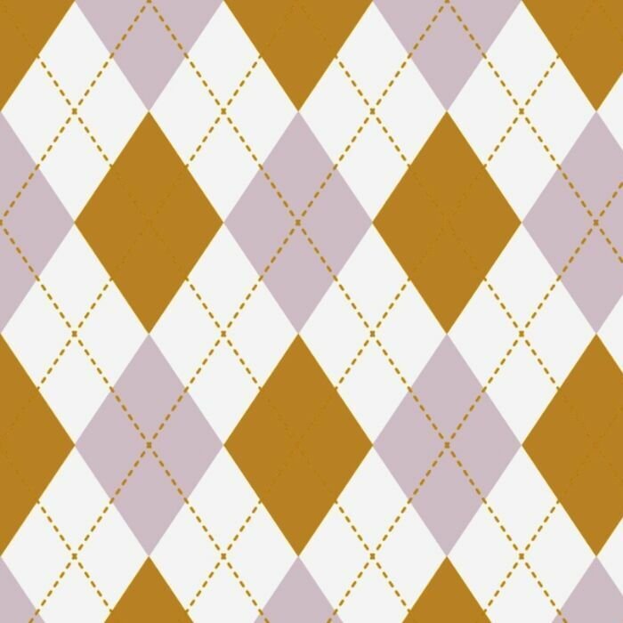 Printed Spandex Argyle Stitching Fabric