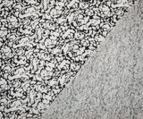 1 Yard Black White Semi Sheer Abstract Printed Jersey Knit Fabric Horizontal Bias Stretch 58 Inches Wide