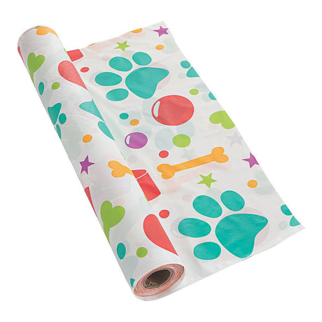 Dog Plastic Tablecloth Roll 40" x 100 ft.