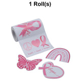 Breast Cancer Awareness Decal Sticker Roll - 100 Pc.