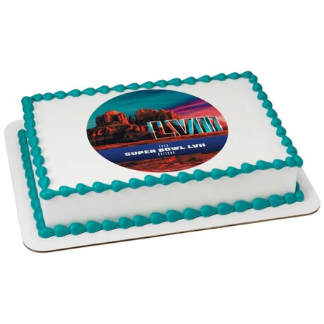 NFL Super Bowl LVII Canyon Football Edible Image PhotoCake