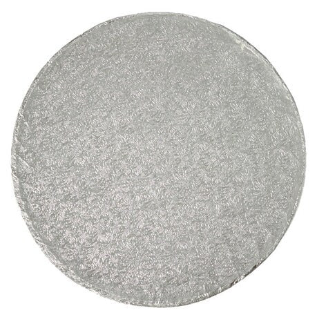 8" Round Silver Foil Cake Board Drum