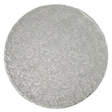 8" Round Silver Foil Cake Board Drum