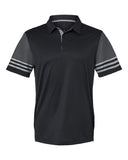 Adidas® Striped Sleeve Polo