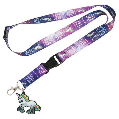 How I Roll Unicorn Lanyards with Charm