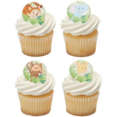 Baby Animals Jungle Cake Cupcake Rings - 12ct per order