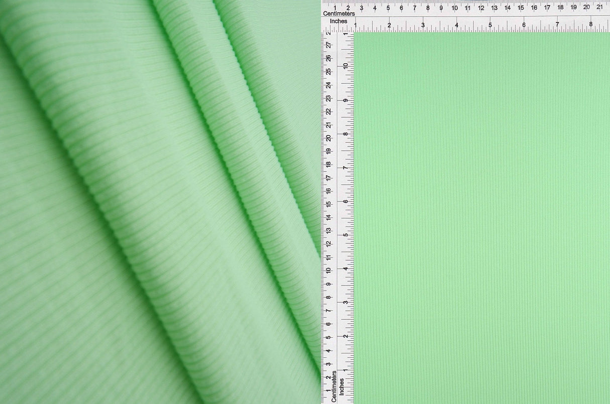Rib Solid Stretch Knit Fabric