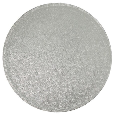 12" Round Silver Foil Cake Board Drum