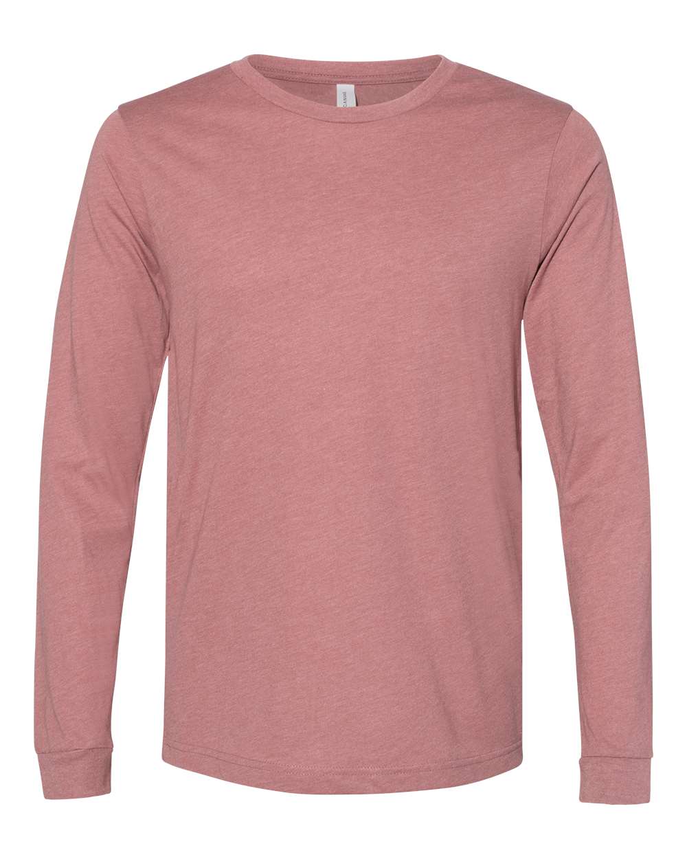 BELLA + CANVAS® Heather CVC Crewneck Long Sleeve Tee