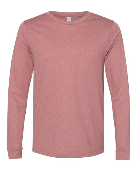 BELLA + CANVAS® Heather CVC Crewneck Long Sleeve Tee