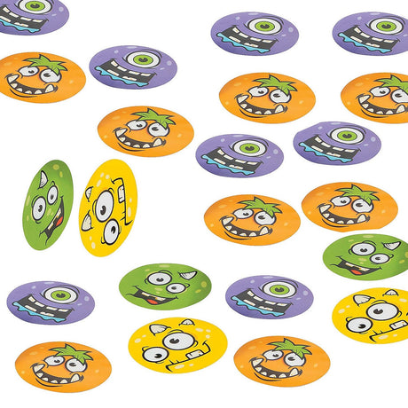 Monster Face Sticker Roll 100 Pc.