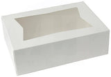 8" x 5 3/4" x 2 1/2" H White Bakery Treat Boxes with Window Pastry Boxes for Cakes, Cookies and Desserts