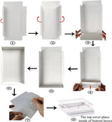 9" x 2" x 1" Transparent Clear lid White Bakery Boxes with Window Pastry Boxes for Strawberries, Cookies and Desserts