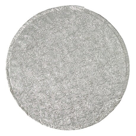 6" Round Silver Foil Cake Board Drum