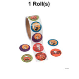 1 1/2" Peanuts Halloween Sticker Roll 100 Pc.