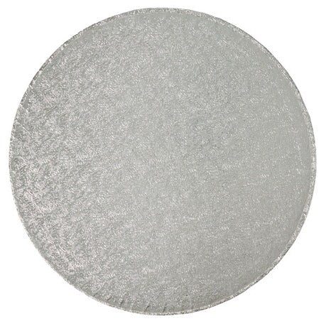 8" Round Silver Foil Cake Board Drum