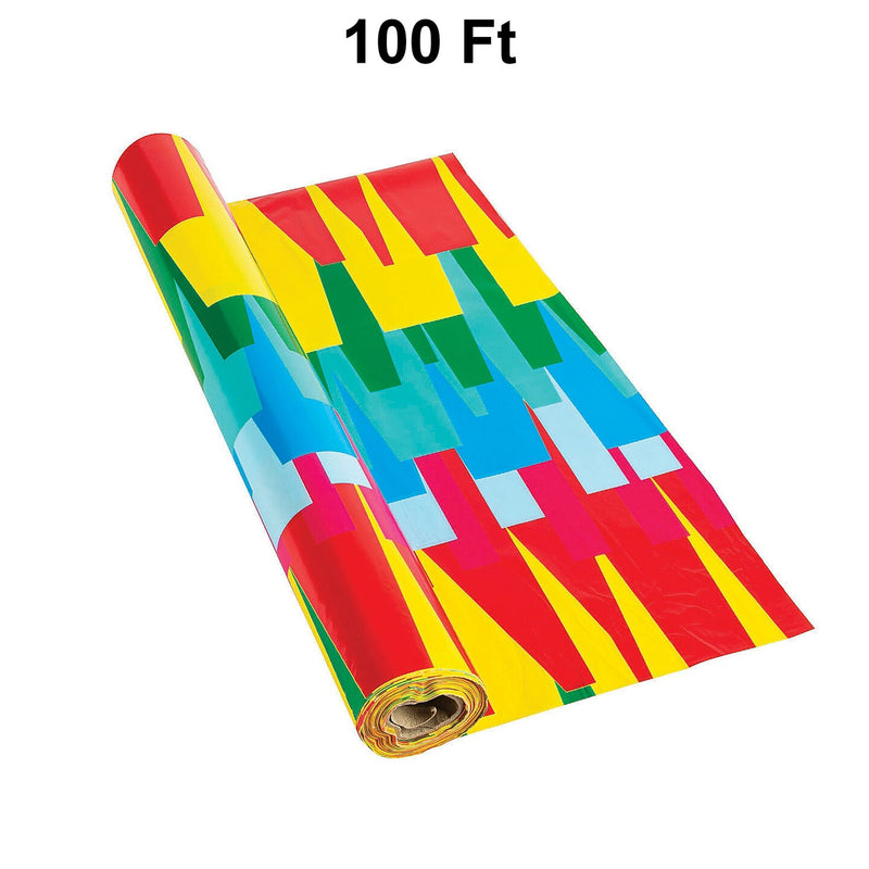 Fringe Fiesta Sarape Plastic Tablecloth Roll 40" x 100 ft