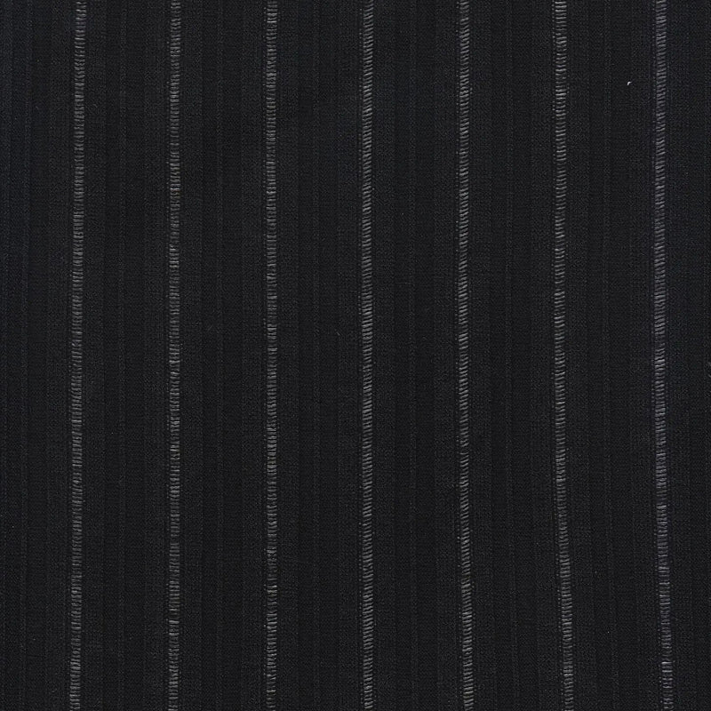 1 Yard Irregular Rib Sweater Knit Fabric 170 GSM, 58/60'' Wide Rayon Poly Nylon Blend Black