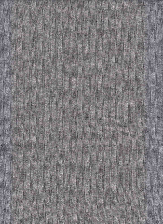 Rib Stretch Knit Fabric HT.GREY