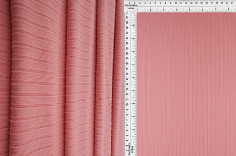 Rib Stretch Knit Fabric Solid