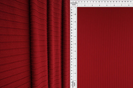 Rib Stretch Knit Fabric Solid