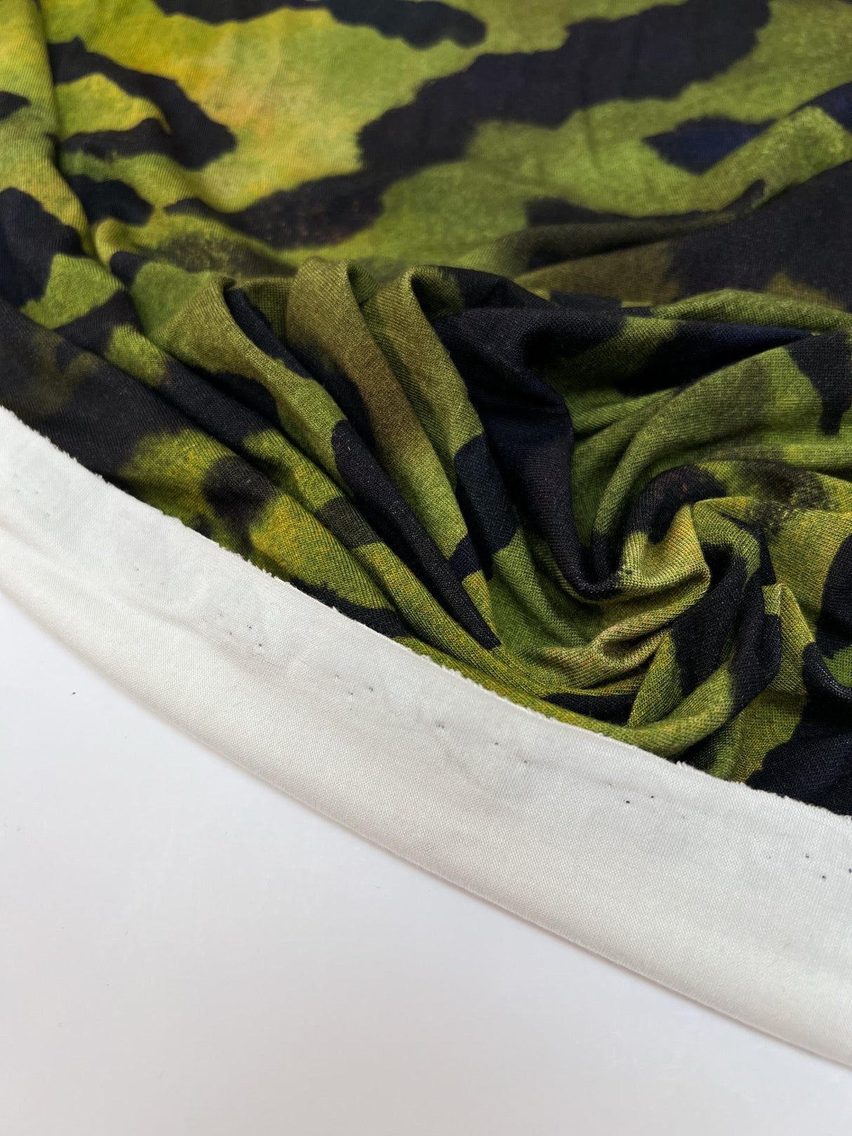 Cotton Knit Printed Green Black
