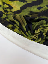 Cotton Knit Printed Green Black
