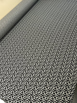 Stretch Knitted Polyester Viscose Blend White Gray