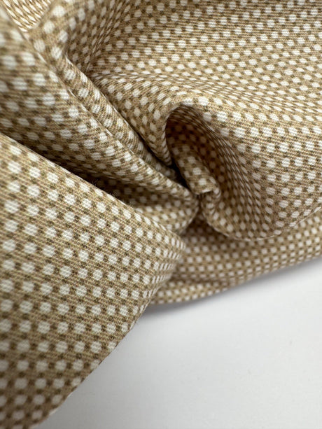 Cotton Woven Geometric Print Beige
