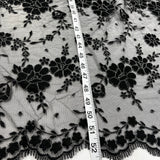Embroidered Lace Mesh Turquoise Silver