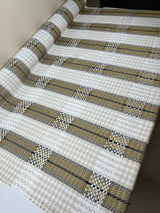 Wool Tweed Blend Checked Beige-Green with Lurex