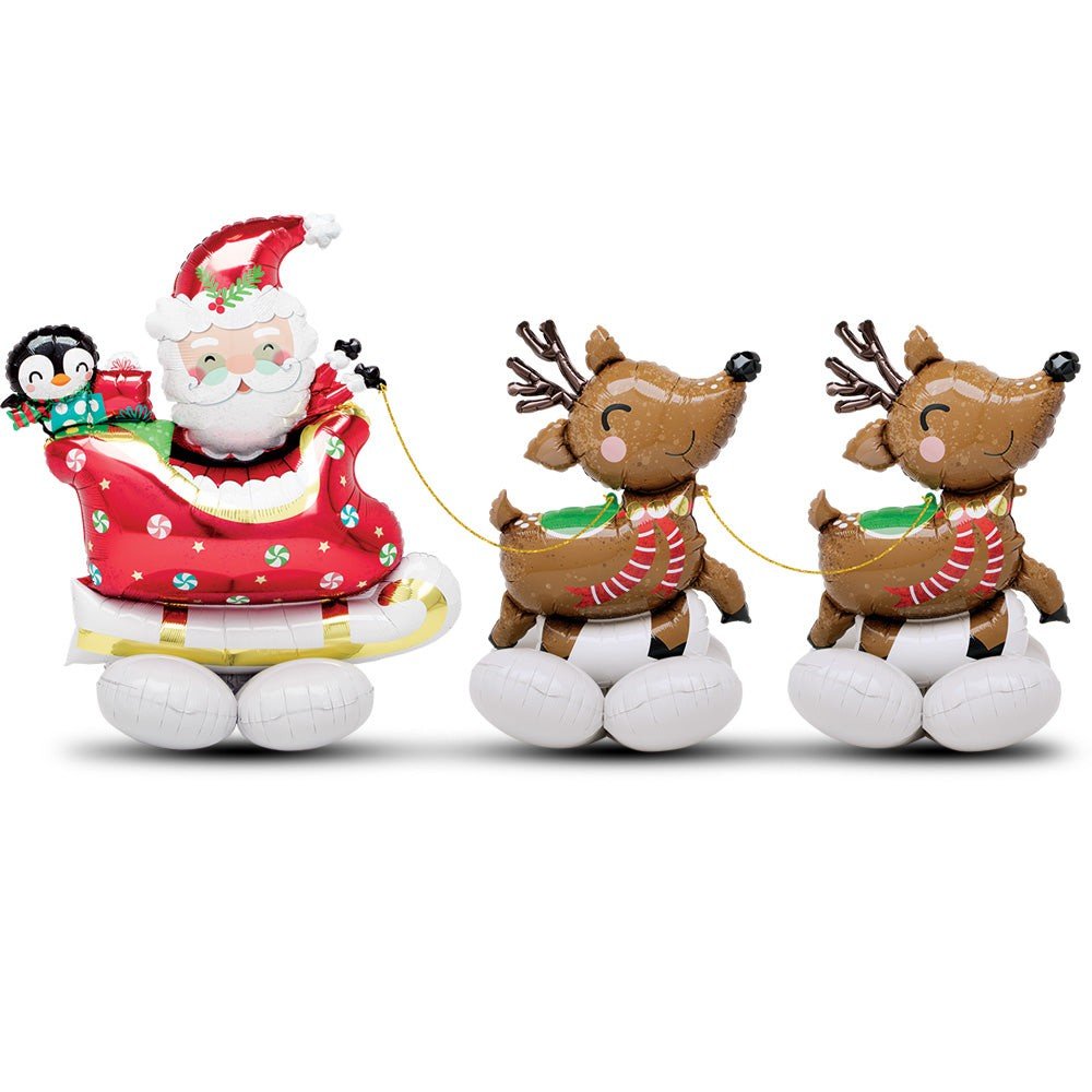 Foil Balloon Santa and Reindeer AirLoonz