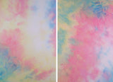 1 Yard Brushed DTY Tie Dye Knit Fabric 170 GSM, 58/60? Wide Polyester Spandex Blend