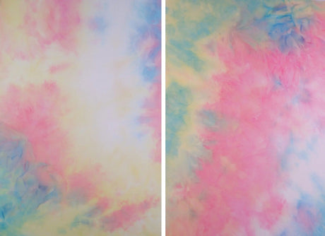 1 Yard Brushed DTY Tie Dye Knit Fabric 170 GSM, 58/60? Wide Polyester Spandex Blend